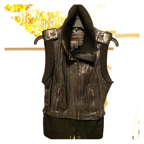 BCBG MaxAzria Leather Vest - Picture 1 of 6